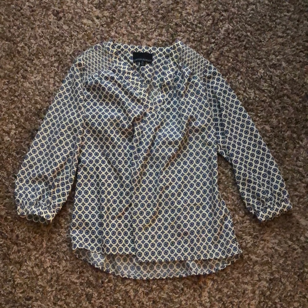 Printed quarter length sleeve top